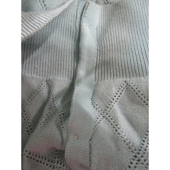 Brooks Brothers Silk Cashmere Blend Cardigan Ladies L Green Diamond Pattern EUC - Picture 13 of 14